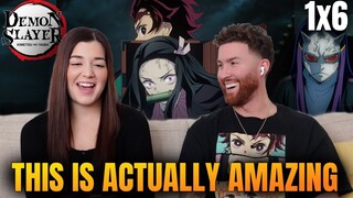 SHE IS BEGINNING TO LIKE ANIME! 😱 | Demon Slayer Reaction S1 Ep 6 Reaction
