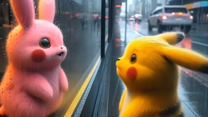 Pikachu bán trứng và cá cho búp bê hồng