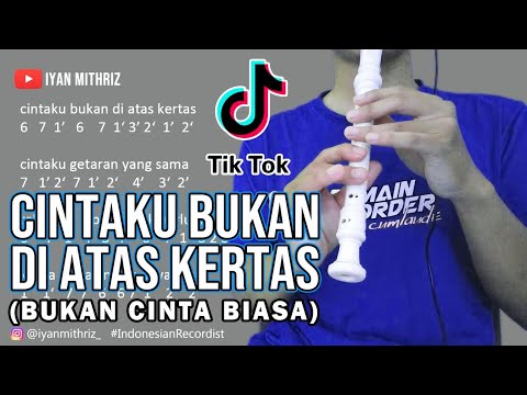 Not Angka Pianika Lagu Cintaku Bukan Di Atas Kertas (Bukan Cinta Biasa) DJ - MISTERNOTANGKAPIANIKA