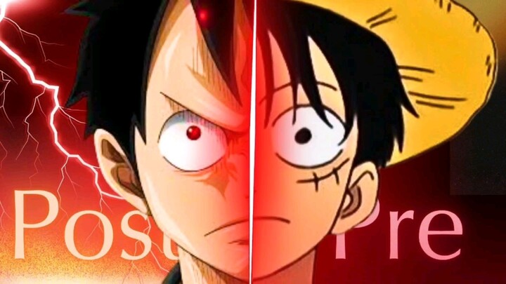 PRE TIMESKIP VS POST TIMESKIP LUFFY