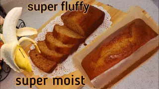 Super moist and fluffy Banana Cake Recipe