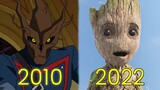 Evolution of Groot in Movies & TV (2010-2022)