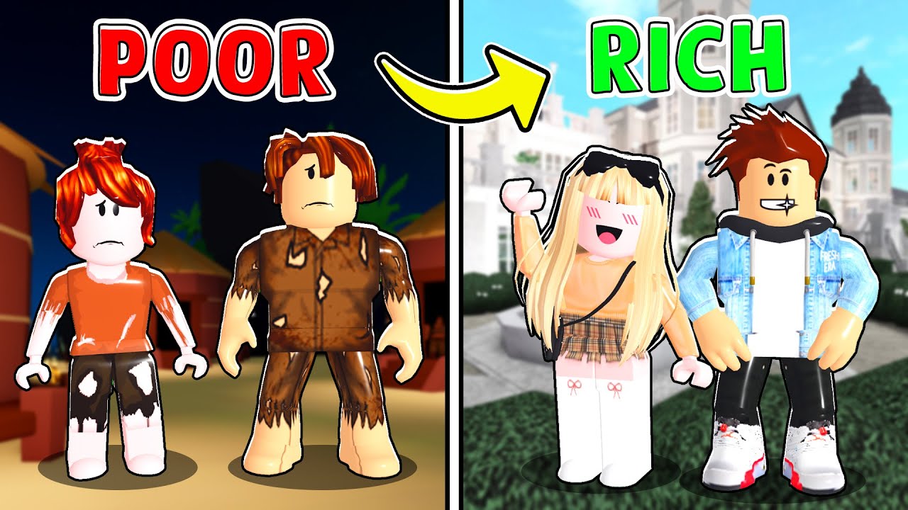 POOR to RICH in Roblox Brookhaven!