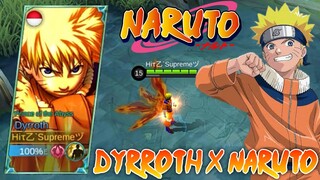 DYRROTH SKIN AS NARUTO UZUMAKI SCRIPT | FULL EFFECTS + NO PASSWORD - MOBILE LEGENDS