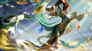 Preview of Nuwa's new skin [Repairing the Sky]! Return to the city to summon the colorful stone to f