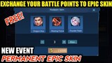 EVENT! FREE EPIC SKIN USING BATTLE POINTS NO NEED TO SPEND DIAMONDS! MOBILE LEGENDS