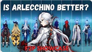 22 STRONGEST DPS vs ARLECCHINO !! C0 F2P NUKE SHOWCASE [ Genshin Impact ]