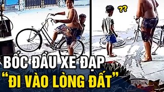 Bé trai trổ tài 'BỐC ĐẦU' xe đạp với cái kết bất ngờ khiến dân mạng cười bò