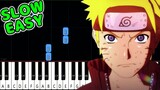 Blue Bird - Naruto Shippuden (Opening 3) - SLOW EASY Piano Tutorial [animelovemen]
