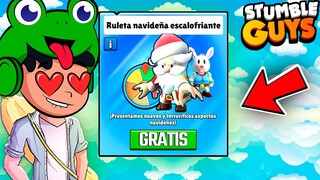 COMPRO 100 RULETAS y GANO NUEVAS SKINS de NAVIDAD  en STUMBLE GUYS 0.44 🐸 SIMBA JUEGA