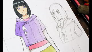 ☆วิธีการวาด Anime Girl (Hinata Hyuga) การสอนแบบเต็มตัว