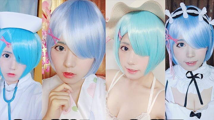 Six Rem cosplays, it’s fun to see them all at once~ Children, come in and choose!