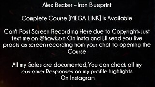 Alex Becker Course Iron Blueprint download