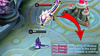 Yuzuke Vs Pro Yu Zhong Trashtalker! | He Said "Bow Down to the King of Lifesteal!"| Okay, Let's See!