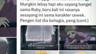 mungkin aku lebay, tapi aku sayang banget sama Ruby, bukan karena aku ini AquaxRuby tapi emang tulus