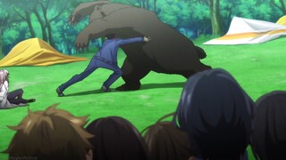 Yuuya saves Teacher from Bear attack