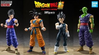 【PREVIEW】Bandai SH Figuarts GOHAN, GOKU, VEGETA e PICCOLO Dragon Ball Super: Super Hero / DiegoHDM