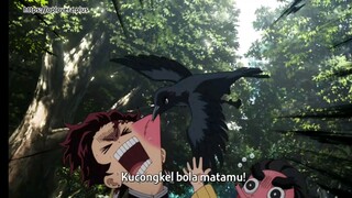 tanjirou get attacked by kasugai crow kimetsu no yaiba s3