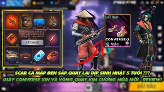 Free Fire| Scar cá mập đen sắp quay lại - Vòng quay kim cương và giày converse xịn sắp ra mắt?