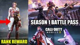 Season 1 Battle Pass & New Rank Reward Cod Mobile | Season 1 2023 Cod Mobile Leaks | Codm New Update