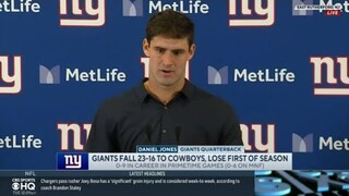 Daniel Jones (196 YDS, 1 INT) PostGame: Dallas Cowboys beat NY Giants 23-16 in Week 3