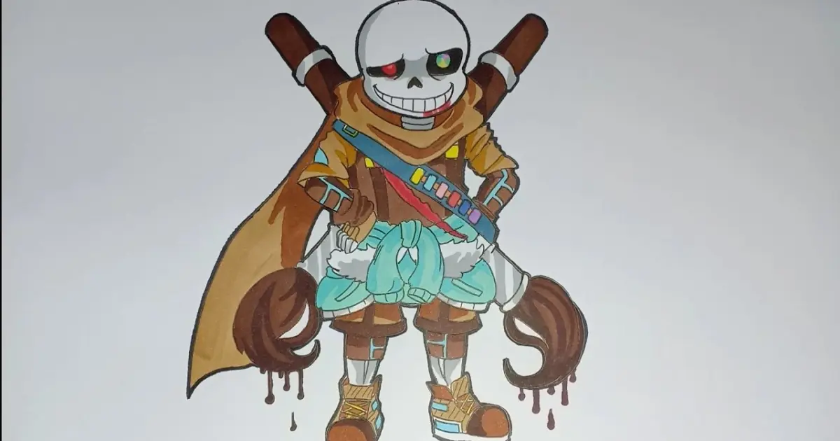 How To Draw Ink Sans Phase3 Cách Vẽ Sáng Tạo Sans - Bilibili