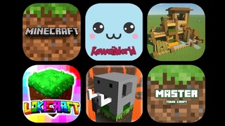 Minecraft VS Lokicraft VS KawaiiWorld VS Craftsman VS Master Craft : Town City VS Block Sun Earth