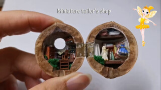 [Karya Miniatur] Toko jahit di dalam kenari!