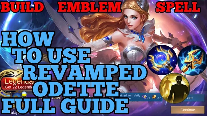 How to use revamped Odette guide & best build 2021 ml rework