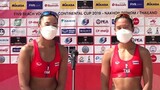 นักกีฬาวอลเลย์บอลชายหาดหญิงทีมชาติไทย ซ้อมวันแรก รายการคอนติเนลตัล คัพ 2021