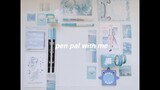 pen pal with me #3 | blue theme + mini unboxing