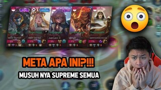 KETEMU MUSUH 5 SUPREME DI RANKED PAKE META ANEH! DRAFT BONGKAR TURRET ONLY - Mobile Legends