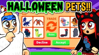 I Traded The Rarest *HALLOWEEN UPDATE* Pets In Adopt Me Roblox !! Adopt Me Trading In Halloween 2022