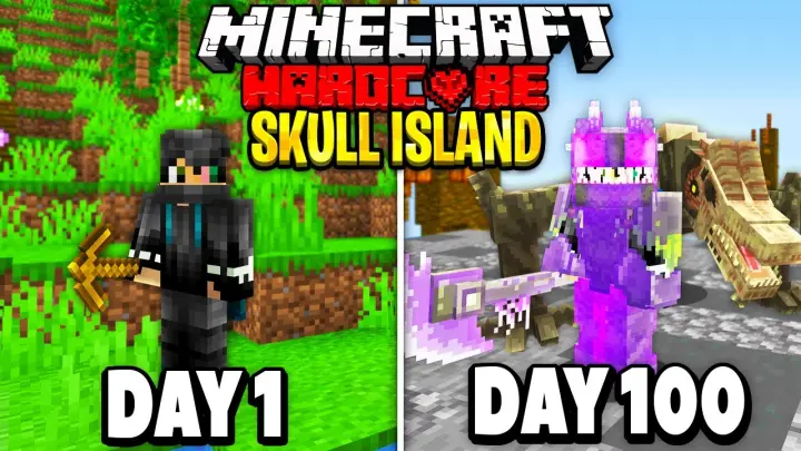 I Survived 100 Days on Skull Island in Minecraft.. Here's What Happened..