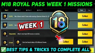 M18 WEEK 1 MISSION 🔥 PUBG WEEK 1 MISSION EXPLAIN 🔥 M18 ROYAL PASS WEEK 1 MISSION 🔥 RP MISSION WEEK 1