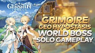 How to beat Geo Hypostasis "Grimoire" Field Boss Genshin Impact CBT3