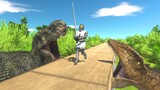 Escape from Carcharodontosaurus and T-rex - Animal Revolt Battle Simulator
