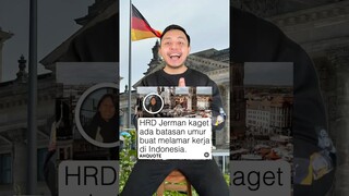 HRD Jerman KAGET ada batasan umur kalo mau KERJA di Indonesia?! #shorts