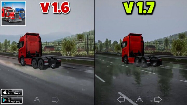 🚛 GRAPHICS COMPARISON | Universal Truck Simulator by Dualcarbon | Version 1.6 vs 1.7 ©@Lay Jee