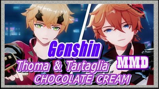 [Genshin, MMD] Thoma & Tartaglia, CHOCOLATE CREAM