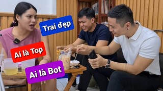 DIVA Cát Thy dự đoán giới tính Trai đẹp mua bánh tráng trộn
