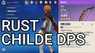 childe genshin impact build RUST BOW! boss fight monster world 6 tartaglia showcase!