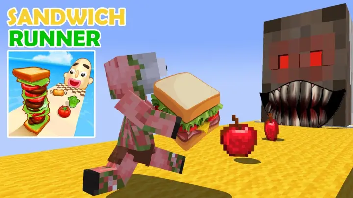 Monster School : SANDWICH RUNNER CHALLENGE - Minecraft Animation