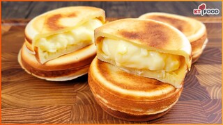 Không lò nướng! Cách làm bánh nhân trứng thơm ngon tan chảy rất dễ ghiền - Custard Cream - KT Food