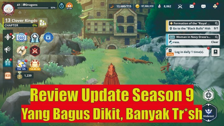 Review Update Season 9 !! Sedikit yang Proper, Banyak yang Tr*sh [Black Clover Mobile]