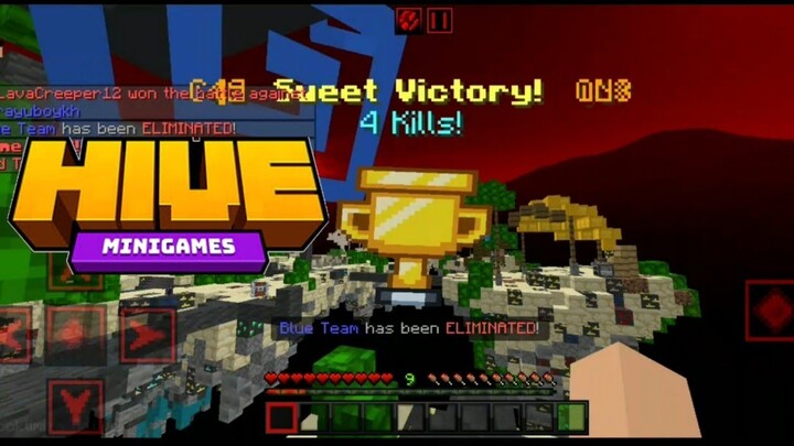 Hive/Skywars-Kits [touch gameplay] (one game)
