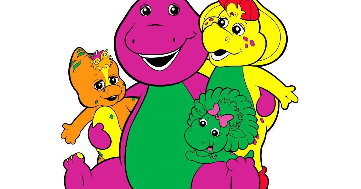 coloring barney baby bop b j and riff barney and friends coloring page for ki bilibili