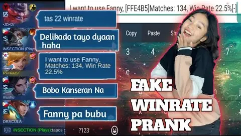 Fake Winrate Prank LT | Naniwala Sila🤣 Fanny Fake Winrate Prank | MLBB