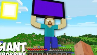 ฉันพบ HEROBRINE GIANT ถือพอร์ทัลที่ใหญ่ที่สุดใน Minecraft! ใหม่ พอร์ทัลขนาดใหญ่ !