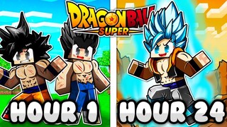 I Survived 24 HOURS as GOGETA in Dragonball Super Minecraft!